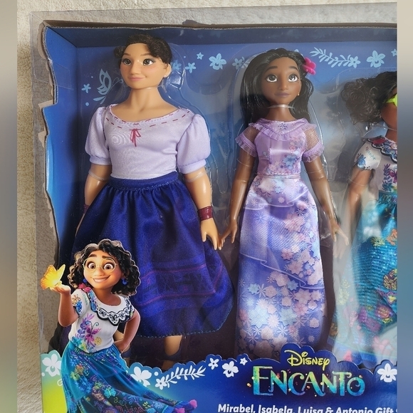 New Disney Encanto Barbie size doll gift set of Luisa Mirabel Isabella Antonio - Picture 5 of 7